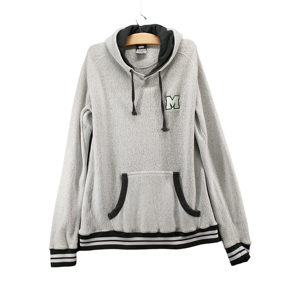 Fan Cloth Womens Michigan State Pullover Drawstring Hoodie Sweatshirt Gray 2XL